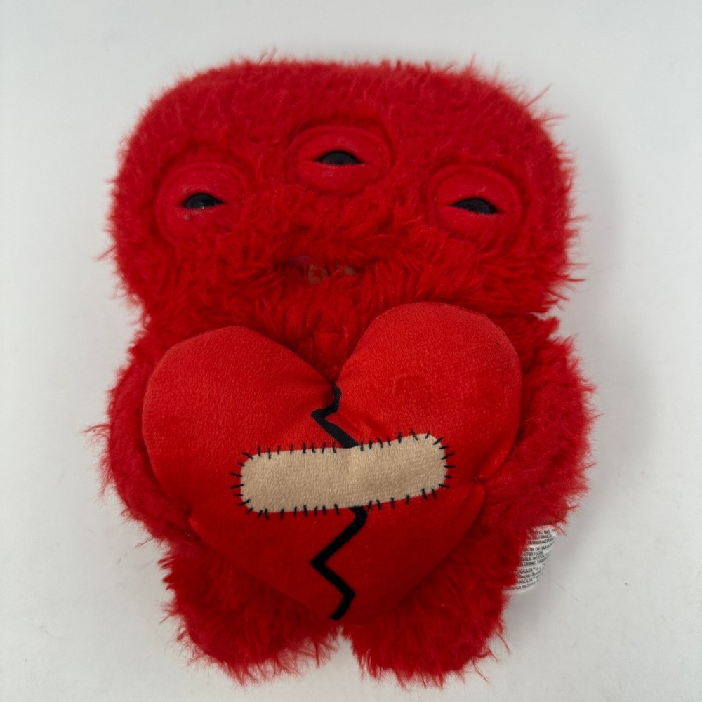 Zuru Fuggler Plush Unisex OS Red 3 Eyed Monster Broken Heart Stitched Bandage